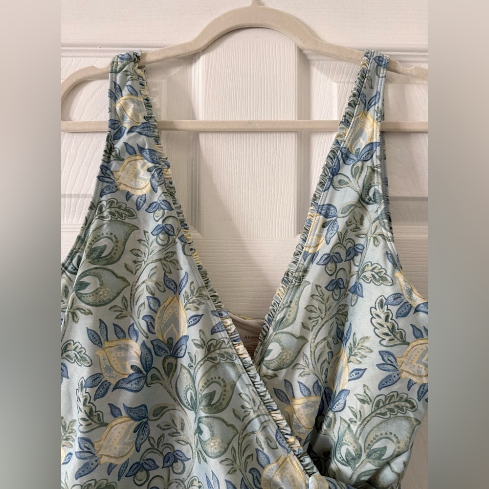 Summersalt Size 22 Wrap One Piece Floral Swimsuit 💚 - Picture 2 of 8